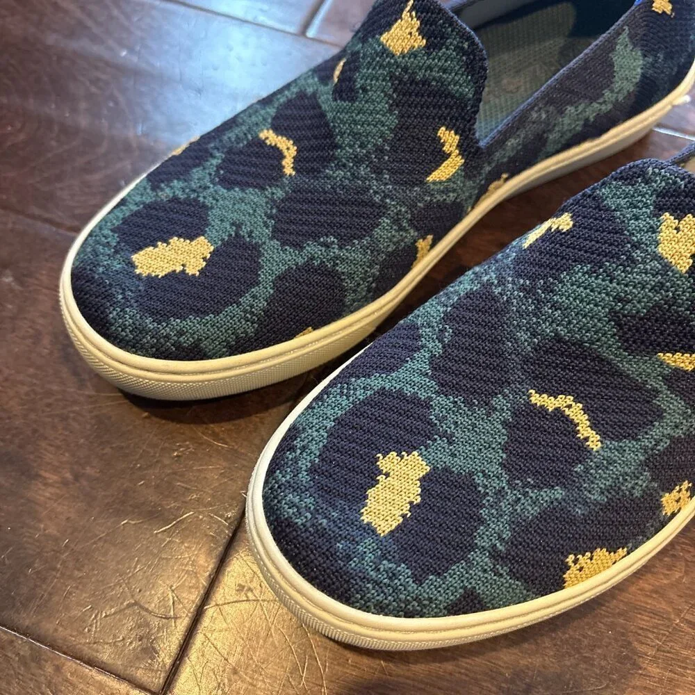 Rothy's The Slip On sneakers Blue Spot Leopard